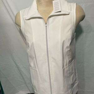 Chico's white Sleeveless Zip-Up Vest